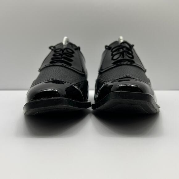 Jean Yves Manhattan Black Upper Tuxedo Toe Oxford Mens 7M Dress Shoes* - Picture 2 of 10